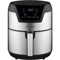 Concept FR3500 Fritteuse Eins/Eine(r) 3,5 l Eigenständig 1500 W Heißluftfritteuse Schwarz, Metallisch
