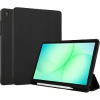 Accezz Smarte Klapphülle aus Silikon für das Samsung Galaxy Tab A11 Plus / A9 Plus - Schwarz