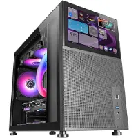 Mars Gaming MC-LCD, Mini Tower, PC, Schwarz, micro ATX, Mini-ITX, Gaming, 17 cm