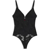HUGO Body aus floraler Spitze mit Stack-Logo Grösse S
