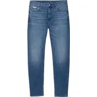 Calvin Klein Slim Taper Herrenjeans Blau im Used-Look mit 5 Taschen