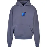 Mister tee lässiger Herren Hoodie Rippbündchen Kapuze 460 g/m² mit Baumwolle Blau