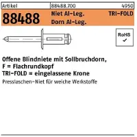 Gesipa Tri-Fold Preßlaschen-Blindniete Alu 4,8 x 22,2 S