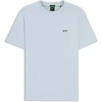 BOSS für Herren. 50506373 T-Shirt mit Logo-Detail blau (M), Lässig, Baumwolle, Kurzarm