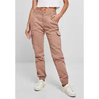 Urban Classics bequeme Damen Jeans Stretch Reißverschluss Taschen mit Baumwolle Alt-Rosa