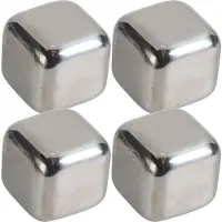 Excellent houseware 4er-Set Kühlsteine aus Edelstahl
