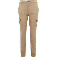 Urban Classics bequeme Damen Jeans Denim-Hose mit Stretch Baumwoll-Hose Beige