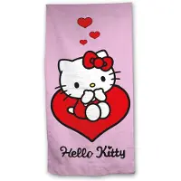 Hello Kitty Strandtuch Herz - 70 x 140 cm