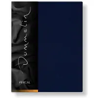 Dommelin Topper Spannbettlaken 5-9 cm Navy (Perkal 200TC)-160 x 210 cm