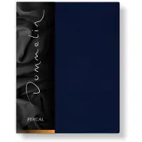 Dommelin Topper Spannbettlaken 5-9 cm Navy (Perkal 200TC)-180 x 210 cm