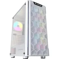 Nfortec NF-CS-AZIR-W, Tower, PC, Weiß, ATX, ITX, micro ATX, Stahl, Gehärtetes Glas, Gaming