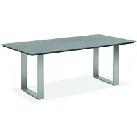 Niehoff - HPL-Gartentisch Noah - Edelstahl 180 x 95 cm HPL Beton Profilkufe