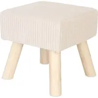 Merkloos Fußschemel - 30 cm - Kord - beige