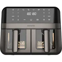 Aiwa Dual Zone Air Fryer with Digital Controls, 8 Presets, Self-Cleaning, and Silent Operation
