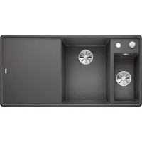 BLANCO Spüle Axia III 6 S-F 990 x 500 mm felsgrau 523484 1 Spülbecken Becken rechts Flächenbündig Mit Tropffläche Mit Restebecken