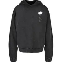 Merchcode Love In The Air Acid Washed Oversized Kapuzenpullover