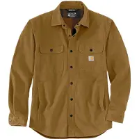 Carhartt Hemd Rugged Flex Relaxed Canvas Fleece Lined Herren Oak Brown-XL