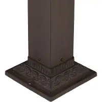 Relaxdays Standbrunnen antik, Wasserhahn, HBT: 81x21x24,5 cm, Wasserzapfsäule Garten, Terrasse, Zierbrunnen, braun