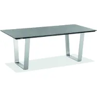 Niehoff - HPL-Gartentisch Noah - Edelstahl 180 x 95 cm HPL Beton Trapezkufe