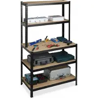 Relaxdays Schwerlastregal mit Werkbank 500 kg
