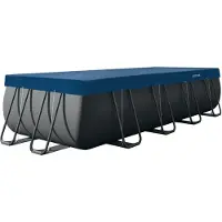 Intex 28086 Pool Abdeckplane rechteckig 549 x 274 cm Deluxe Schutzplane 20cm Überhang