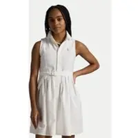 Ralph Lauren Hemdkleid 313934188001 Weiß Regular Fit
