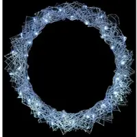 Mojawo LED Hängekranz / Tischdekoration Metall Ø30cm kaltweiss