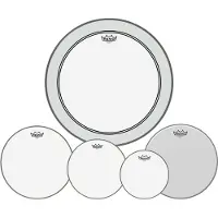 Remo Emperor Clear Komplettpaket - 10 12 14" Köpfe mit 20 P3 + kostenloser 14 Ambassador