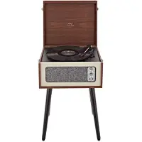 AVCOM Stehende Plattenspieler mit Bluetooth Nussbaum