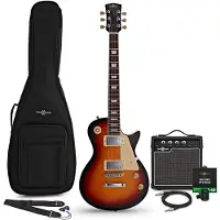 Gear4Music New Jersey Select E-Gitarre Sunburst 10W Gitarrenverstärker & Zubehörpaket