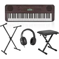 Yamaha PSR E360 Tragbares Keyboard Pack dunkel Walnuss