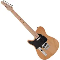Gear4Music Knoxville Linkshändige E-Gitarre von Natur