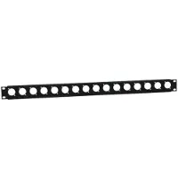 Adam hall 19-Rackblende mit Zugentlastung für 16 XLR-D-Typ-Buchsen 1 HE