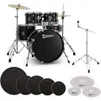 Premier Revolution 20" 5pc Low Lautstärke Drum Kit Bundle schwarz