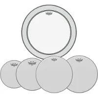 Remo Emperor Coated Komplettset - 10 12 14" Köpfe mit 20 P3 + kostenloser 14 Ambassador