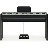Gear4Music Keynote Compact Digital Upright Piano mit Bluetooth schwarz