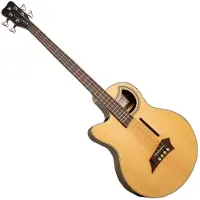 Warwick RockBass Alien Deluxe Hybrid Thinline Linkshändiger Akustikbass Natur