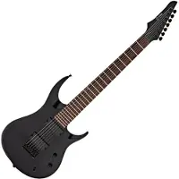 G4M 529 E-Gitarre 7-saitig Jet Black