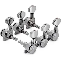 Gear4Music Guitarworks Locking-Mechaniken Chrom (3 links 3 rechts)