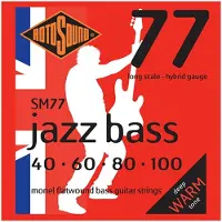 Rotosound SM77 Jazz Bass 77 Flatwound Bass Strings 40-100
