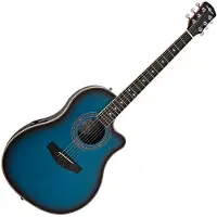 Gear4Music Roundback ElektroAkustikgitarre von Blue Burst