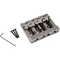 Fender HiMass String-Through 4-String Bass Steg mit Saitenreitern aus Messing schwarz-Chrom