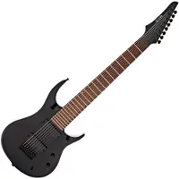 G4M 529 E-Gitarre 8-saitig Jet Black