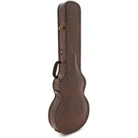 Gear4Music Deluxe Geformter E-Gitarrenkoffer von - Dunkelbraun