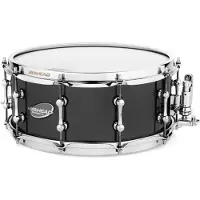 Ahead 14" x 6" schwarz auf Messing Snare Drum mit Dunnett-Sieb