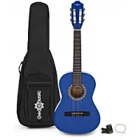 Gear4Music Junior-Konzertgitarre von (Größe 1/2) Dark Blue – Paket