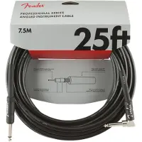 Fender Professional Instrumentenkabel 25 Fuß gerade/gewinkelt schwarz
