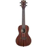Kala KA-EBY-C Striped Ebony Akustische Konzert-Ukulele satiniert