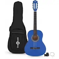 Gear4Music 3/4-Klassikgitarren-Pack blau von