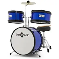 Gear4Music Kinderschlagzeug von blau